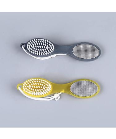 Dajidafu PP PS Foot File Replacement Solid Color Hanging Pedicure Exfoliating Dead Skin Remover Bath Brush with Lanyard Yellow - Buy Online on SooperMarket.com