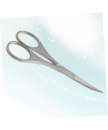 Buy Balacoo Stainless Steel Vibrissa Scissors 1pc Nose & Eyebrow Hair Trimmer | Medium Silver | International Shipping - Buy Online on SooperMarket.com