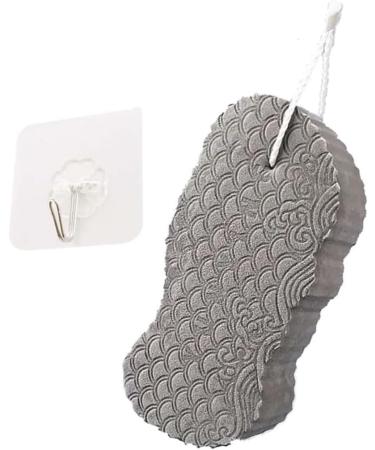 Super Soft Exfoliating Bath Sponge - Gentle Dead Skin Remover & Shower Brush for Adults Children & Pregnant Women - Grey - Buy Online on SooperMarket.com