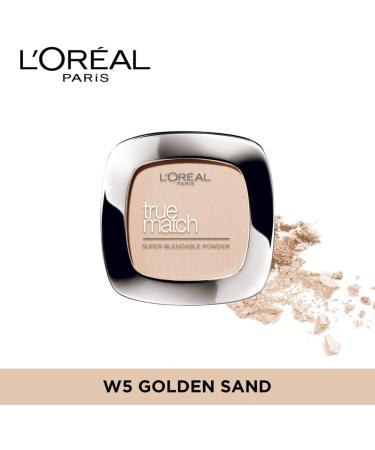 L'Or al Paris Powder Foundation Light Texture for a Flawless Finish True Match Pressed Powder Foundation 5W Golden Sand 5W - Golden Sand 9 g (Pack of 1) - Buy Online on SooperMarket.com