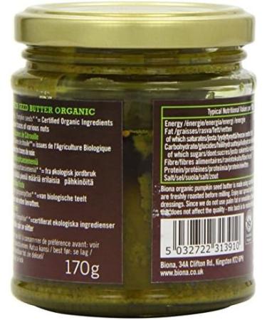 Biona Organic Pumpkin Seed Butter 170g - Buy Online on SooperMarket.com