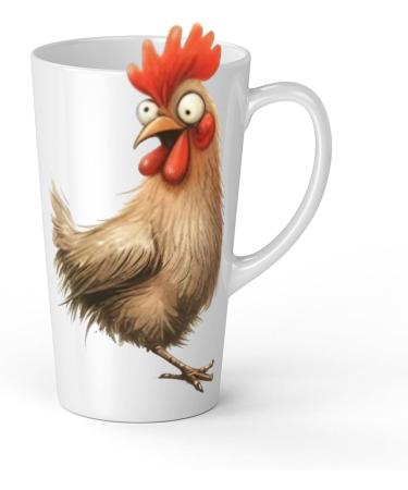 White Ceramic Kids Chicken Mug - Large 483 ml Perfect for Hot Chocolate or Milk Fun and Easy to Use - Buy Online on SooperMarket.com