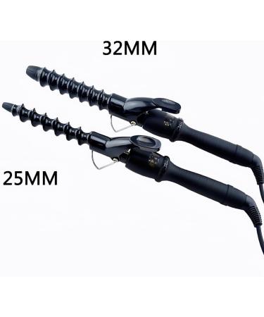 Spiral Hair Curler Beach Wave Curler 25mm Spiral Curling Iron Wand Professional 1 inch Ceramic Crimping Iron for Short and Long Hair LCD Display Hair Crimper Beach Wave Curler Hair Wand - Buy Online on SooperMarket.com