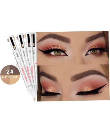 Brow Pen Eyebrow Contour Pen 4 in 1 Long Lasting Rotate Defining Highlighting Brow Pencil Medium - Buy Online on SooperMarket.com