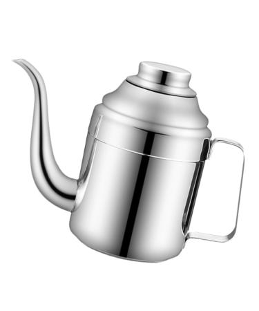 MAGICLULU Oil Can Gooseneck Kettle Olive Oil Decanter Soy Sauce Dispenser Containers Salad Oil Dispenser Bacon Container Olive Oil Jar Sturdy Vinegar Cruet Stainless Steel Storage Seasoning 13X6X6CM As Shown