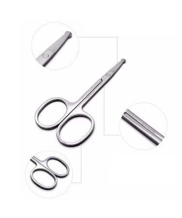 Professional Facial Hair Scissors | Stainless Steel Brow & Beauty Scissors for Eyebrows Eyelashes Nose & Ear Hair Trimming - Buy Online on SooperMarket.com