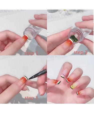 Biutee 2.8cm Clear Jelly Silicone Nail Stamper Head - 10Pcs Manicure Nail Art Stamp Tools - Buy Online on SooperMarket.com