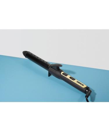 Cosmopolitan Wand Curling Iron - 1.25 Inch Dual Voltage Hair Curler for All Hair Types | Ceramic Coated Adjustable Temperature | Perfect for Travel | Black & Gold - Buy Online on SooperMarket.com