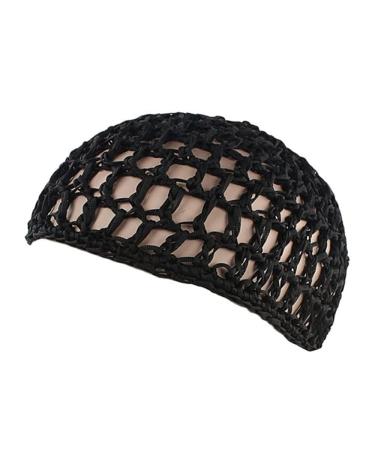 5x Black Slumber Hair Net - Thicker Black Sleep In Hair Net Elasticated edge