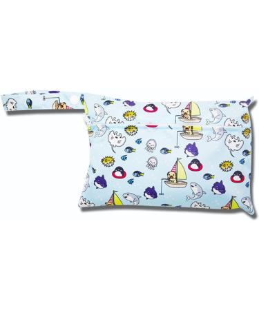 Egurs Wetbag Waterproof Reusable Diaper Bag - Marine Life Nappy Bag (22x15cm) | Shop Eco-Friendly Solutions - Buy Online on SooperMarket.com