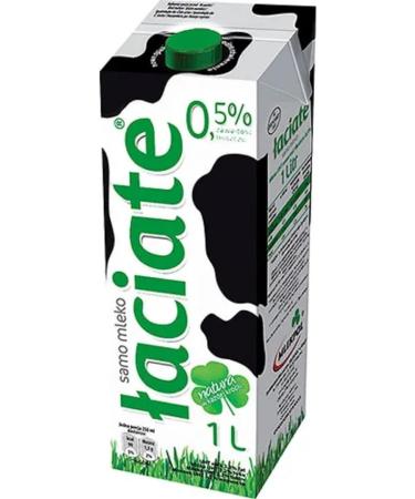 Laciate Green Milk 0.5% Fat UHT Milk 1000 Mililiter x 12 Boxes - Buy Online on SooperMarket.com
