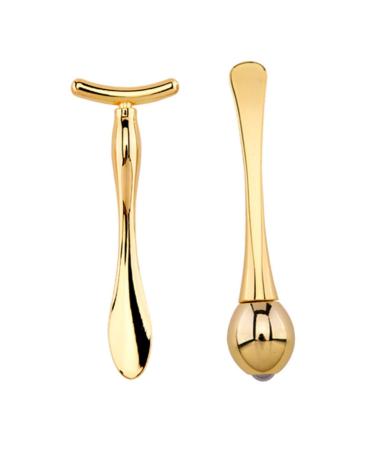 Buy 2 Sets Eye Massage Roller T-Bar & Portable Makeup Spoon | Skin Care Massage Tool for Eyes | Best Eye Cream Applicator Online - Buy Online on SooperMarket.com