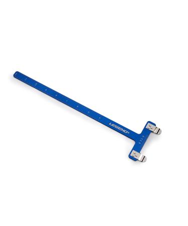 LEGEND T-Shaped Bow Square - Tuning Accessory for Compound & Recurve Bows - Aluminium Alloy Precision Ruler, Metal Clips - Nocking Point Position Adjustment & Measurement Tool - Archery Accessories Blue