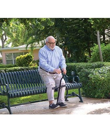 Swan Neck Walking Cane Offset Walking Sticks Double Handle to Help Get up Height Adjustable Collapsible Crutch Mobility Aid for Elderly Men and Women - Buy Online on SooperMarket.com