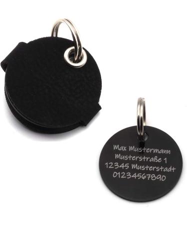 Dog Brand Pocket Engraving | Push Button | Synthetic Leather Keychains in Blue Black Red Yellow | 30mm Customizable Control Tags - Buy Online on SooperMarket.com