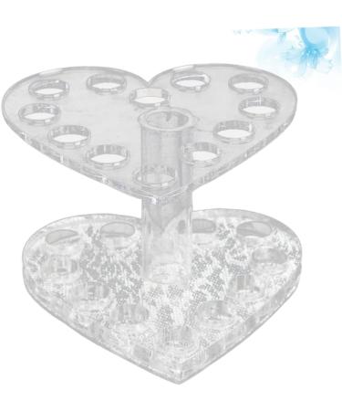 Mikinona 1pc Nail Art Penholder Nail Art Brush Holder Makeup Pen Stand Art Painting Pen Stand Manicure Pen Holder Pen Display Stand Holder No Bend Hair Clips Heart-shaped Makeup Brush 8.7x8.5cm Silver - Buy Online on SooperMarket.com
