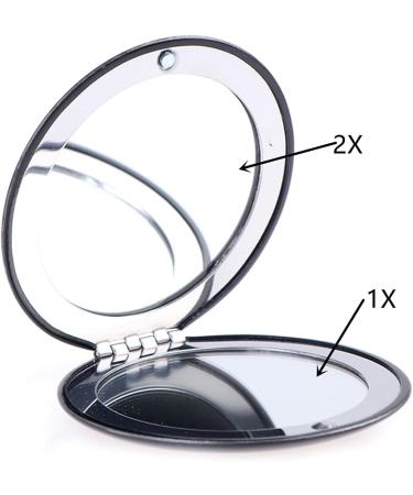 Rimosy Round Compact Makeup Mirror for Purses - Double-Sided Portable Hand Mirror with 1x/2x Magnification in Rose Gold - Ideal Gift for Women and Kids - Buy Online on SooperMarket.com