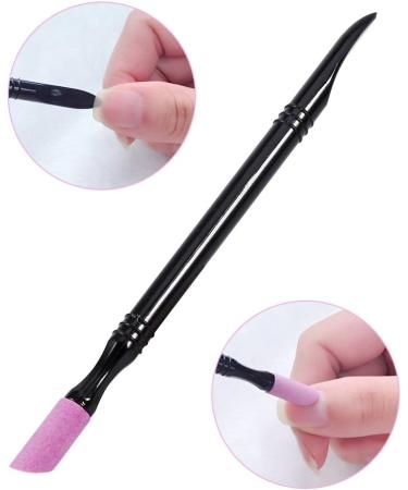 Pumice Stone Cuticle Nail Pusher Tool 12 1 1 New Nail Art Cuticle Remover Scrub Polish Quartz Pusher Stick Pen Manicure Pedicure Repair Tool - Buy Online on SooperMarket.com
