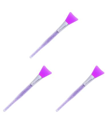 FRCOLOR Silicone Face Mask Brushes Facial Mud Mask Applicator Brush Cosmetic Applicator Tools for Facial Mud Clay Mask DIY Modeling Mask Body Lotion and BB CC Cream 3pcs 17*3cmx3pcs Purplex3pcs