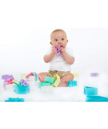D na Silicone Toy Set - 2 Piece Pastel Collection in Yellow | Safe Durable & Eco-Friendly for Kids - Buy Online on SooperMarket.com