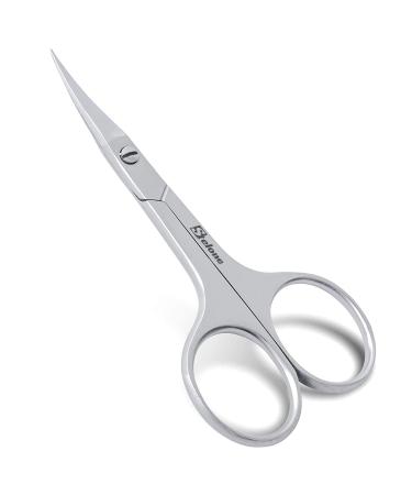 Stelone Cuticle Scissors, Eyebrow Scissors for Women, Stainless Steel Curved Blade Little Manicure Scissors, Brow Scissors & Cosmetic Scissors for Facial Hair & Eyelash Trimming - Best Makeup Scissors