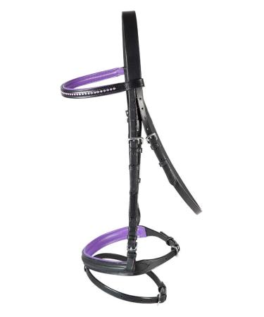 PFIFF bridle Staines black-purple Mini-Mini-Shetty MMS Black / Purple