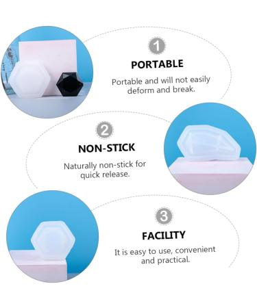 STOBOK 12 Pcs Pendant Mold Silicone Molds Keychain Pendant Epoxy Mold Jewel Silicone Mold Accessories Gem Whitex3pcs 5.5X3CMx3pcs - Buy Online on SooperMarket.com