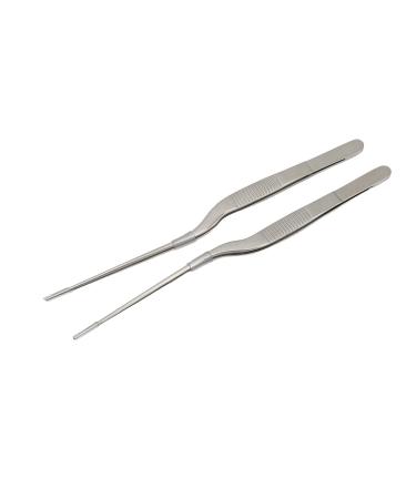 Stainless steel tweezers tweezers compact corrosion protection 2 pieces curved for hearing aids