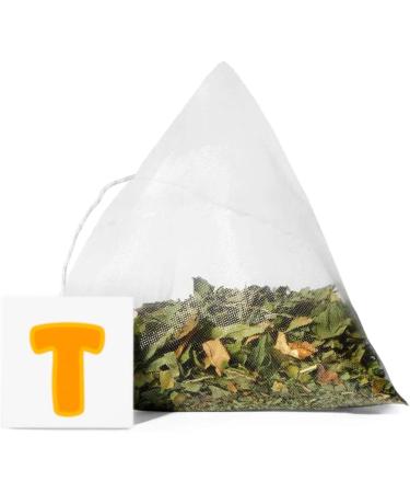 Premium Peppermint Pyramid Tea Bags | 40 Pyramid Tea Bags | Soothing Cooling and Calming effect | Helps Bloating & Digestion | Whole Leaf Caffeine Free Gluten Free | Resealable Pouch - Buy Online on SooperMarket.com