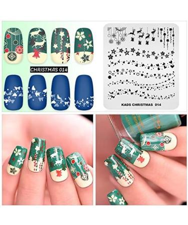 Christmas Festival Nail Art Stamping Template - Elk Star Snowflakes Pattern | Alexnailart Manicure Tool (CH014) - Buy Online on SooperMarket.com