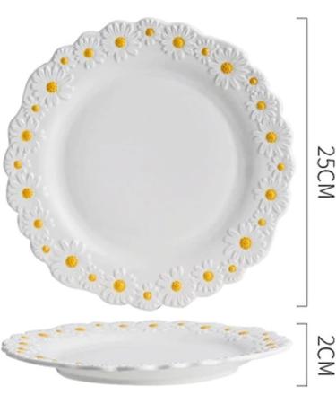Dinnerware Dishes Plates Ceramic Embossed Dinner Plate Dinner Household Tableware Fruit Plate Dim Sum Plate Dinner Plate Baking Plate Kitchen Tableware Dinner Restaurant Family Party Plates (Size : 2 25cm - Buy Online on SooperMarket.com