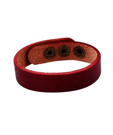 ABOOFAN 8 Pcs Couples Bracelets Bond Bracelets for Couples Leather Bracelets Cuff Wrap Bracelet Leather Snap Bracelet Leather Bangle Wrist Chain Unisex Bracelet Button Light Board Jewelry Dark Red 1.5X21.5CM