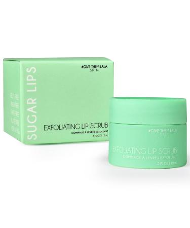 SUGAR LIPS Exfoliating Lip Scrub By Give Them Lala- Hydrating Lip Scrub For Chapped Lips & Dead Skin- Gentle Lip Exfoliator With Bamboo Extract & Shea Butter For Smooth Lips- Cruelty-Free  Made In USA