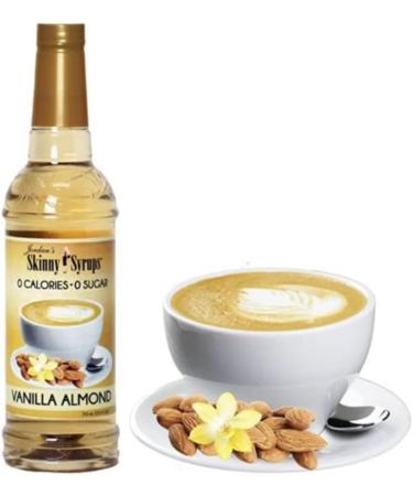 Jordan's Skinny Mixes Sugar Free Vanilla Almond Syrup | Zero Calories Zero Sugar Zero Carbs | For Coffee Tea Lattes | 1 Bottle (750 mL) - Buy Online on SooperMarket.com