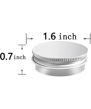 20 Pack 0.5 oz Aluminum Tin Jars with Screw Lid - 15ml Round Refillable Containers - 1.5x0.7 Inch - Buy Online on SooperMarket.com