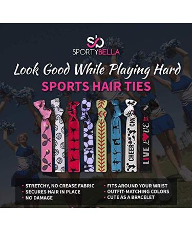 Basketball Hair Accessories Set - Hair Ties & Elastics | No Crease Design - Buy Online on SooperMarket.com
