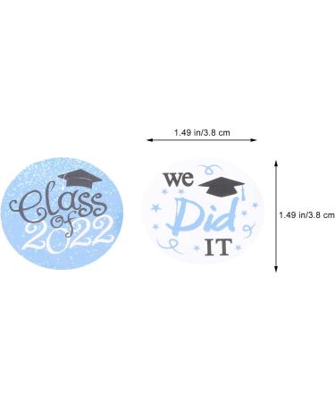 ABOOFAN Cake Ornament Candy Bag Sticker 1 Roll Stickers Bag Stickers Sealing Labels Stickers Party Stickers for Baking Party Festivals Graduation Cap Stickers Baking Sealing Stickers Blue 3.8x3.8cm - Buy Online on SooperMarket.com
