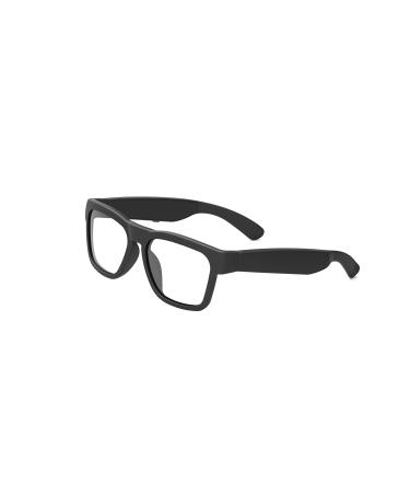 OhO sunshine Safety Glasses,Voice Control and Open Ear Style Listen Music and Calls with Volume UP and Down, UV400 Blue Light Blocking Lens for Gaming, Reading and Computer Black-blue light blocking lens