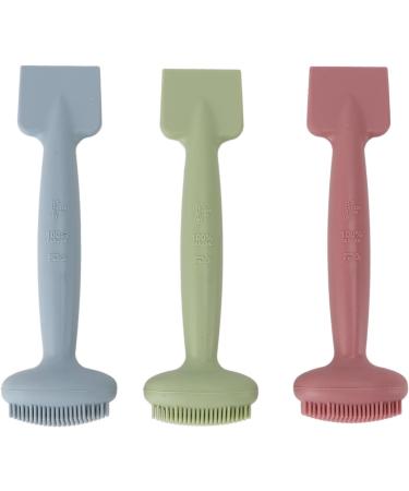 gernie 3Pcs Silicone Facial Brush 3Pcs Silicone Facial Brush Double Head Spatula Scoop Facial Cleansing Brush Cleaning for Beauty Salon Apply Mud Mask - Buy Online on SooperMarket.com