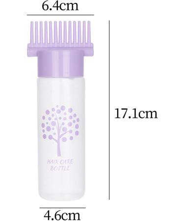 Harilla Hair Dye Bottle Brush Roots Comb Bottle Hair Coloring Dyeing Bottle Empty Bottle for Home DIY Violet - Buy Online on SooperMarket.com