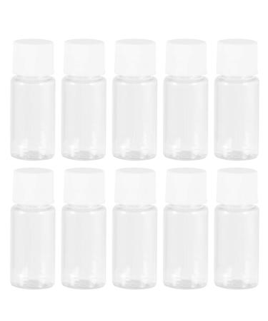 FRCOLOR 25pcs Mini Sample Bottles 10ml/0.33oz Refillable Transparent Toiletry Liquids Shampoo Lotion Bottles Containers Dispenser for Cosmetic Sample