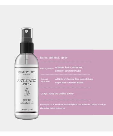 Static Shield Spray (2 Bottles) - Reduce Static in Clothes & Hair Anti-Frizz & Flat Crease Solution - Buy Online on SooperMarket.com