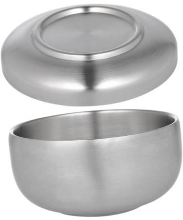 Beavorty 2-Pack Razor Soap Peel with Lid & Shaving Brush Holder | Premium Shaving Soap Bowl | Silver 11x11x6.5 cm - Ideal for Smooth Shaving - Buy Online on SooperMarket.com