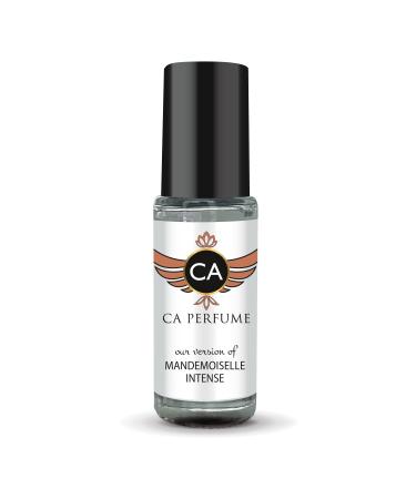 CA Perfume Impression of Mademoiselle Intense For Women Replica Fragrance Body Oil Dupes Alcohol-Free Aromatherapy Sample Travel Size Concentrated Long Lasting Attar Roll-On 0.14 Fl Oz/4ml-X1