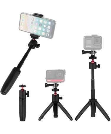 Extendable Selfie Stick Mini Tripod 2 in 1 for GoPro, AKASO Action Cameras | Portable Vlog Tripod - Buy Online on SooperMarket.com