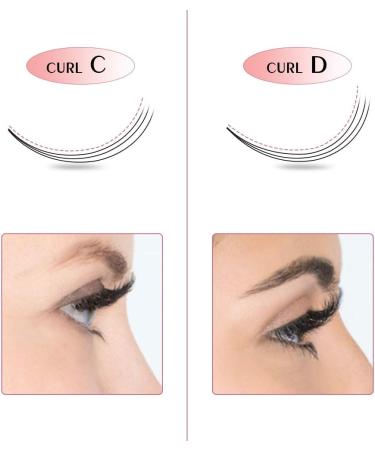 3D-C Pre Made Fan Eyelash Extensions 9-15mm - Short Stem Russian Volume Lashes 0.10 - 3D-C-0.10-9-15 Mix - Buy Online on SooperMarket.com