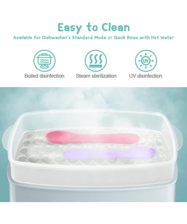 Vicloon Baby Spoons 7 Pcs - Silicone Self-Feeding Weaning Spoons for Kids & Infants - Training Spoon Set for Toddlers - Light Color - Buy Online on SooperMarket.com