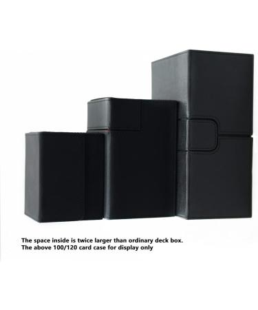 Scimi X-Large Premium Double Deck Box for 200+ Sleeved Cards - Elegant Black Cross Pattern - Buy Online on SooperMarket.com