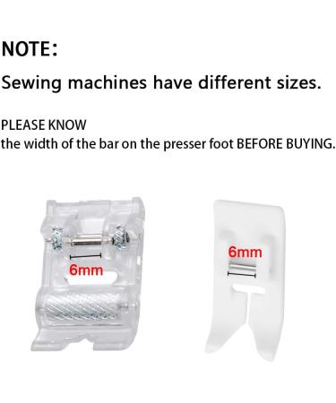 2 Pcs Roller & Zigzag Teflon Sewing Machine Presser Foot Set - Compatible with Singer, Brother, Babylock, & More - Low Shank Simplicity Sewing Machine Accessories - Buy Online on SooperMarket.com