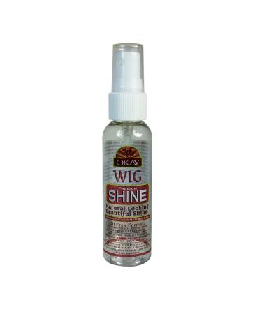 Okay Wig Shine Premiium For Natural And Synthetic Hair Natural Looking Beautiful Shine Oil Free Formula Free of Parabens 2 Ounce 2 Ounce (Pack of 24)